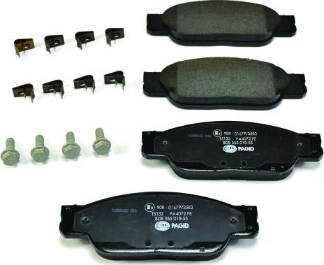 HELLA 8DB 355 018-551 - Kit de plaquettes de frein, frein à disque cwaw.fr