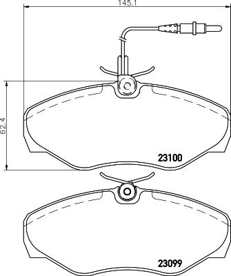 HELLA 8DB 355 018-501 - Kit de plaquettes de frein, frein à disque cwaw.fr