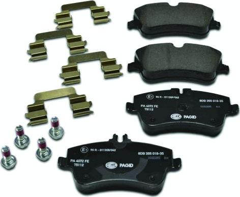 HELLA 8DB 355 018-351 - Kit de plaquettes de frein, frein à disque cwaw.fr