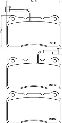 HELLA 8DB 355 018-361 - Kit de plaquettes de frein, frein à disque cwaw.fr