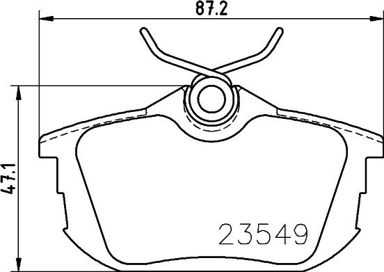 HELLA 8DB 355 018-271 - Kit de plaquettes de frein, frein à disque cwaw.fr