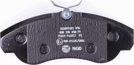 HELLA 8DB 355 018-791 - Kit de plaquettes de frein, frein à disque cwaw.fr