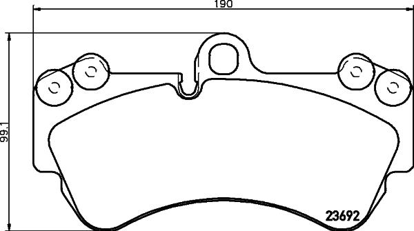 HELLA 8DB 355 018-701 - Kit de plaquettes de frein, frein à disque cwaw.fr