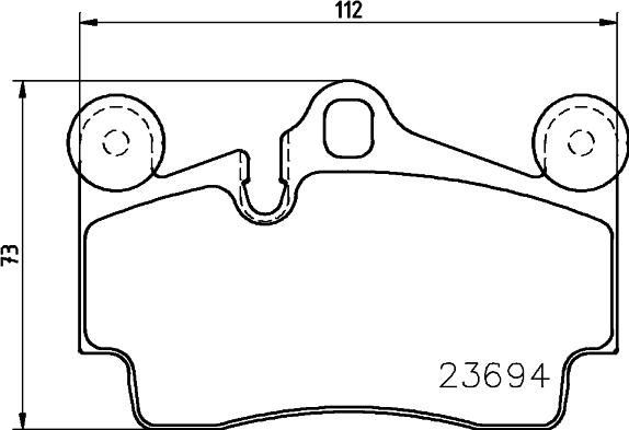 HELLA 8DB 355 018-711 - Kit de plaquettes de frein, frein à disque cwaw.fr