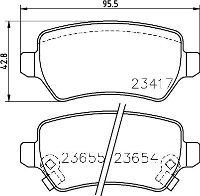 HELLA 8DB 355 018-781 - Kit de plaquettes de frein, frein à disque cwaw.fr