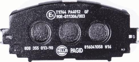 HELLA 8DB 355 013-901 - Kit de plaquettes de frein, frein à disque cwaw.fr