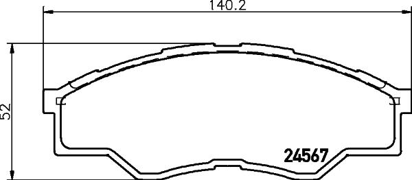 HELLA 8DB 355 013-471 - Kit de plaquettes de frein, frein à disque cwaw.fr