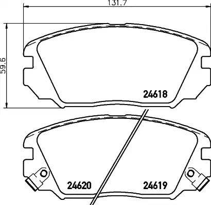 HELLA 8DB 355 013-531 - Kit de plaquettes de frein, frein à disque cwaw.fr