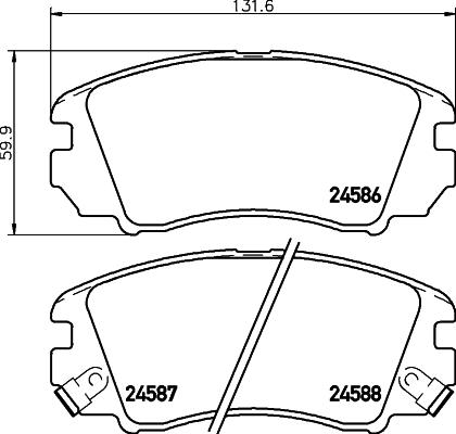 HELLA 8DB 355 013-521 - Kit de plaquettes de frein, frein à disque cwaw.fr