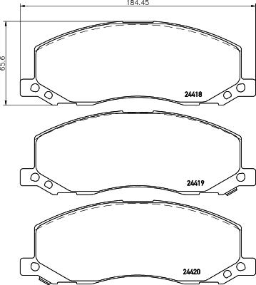 HELLA 8DB 355 013-061 - Kit de plaquettes de frein, frein à disque cwaw.fr