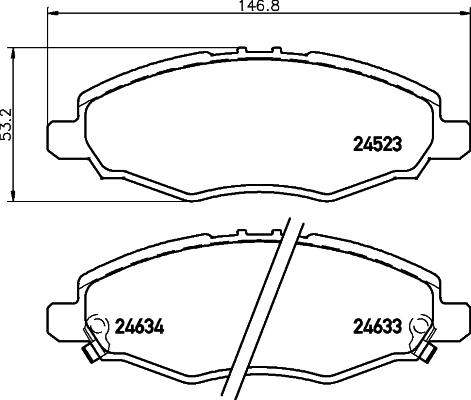 HELLA 8DB 355 013-181 - Kit de plaquettes de frein, frein à disque cwaw.fr