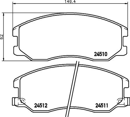 HELLA 8DB 355 013-121 - Kit de plaquettes de frein, frein à disque cwaw.fr