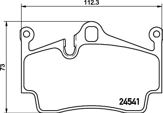 HELLA 8DB 355 013-311 - Kit de plaquettes de frein, frein à disque cwaw.fr