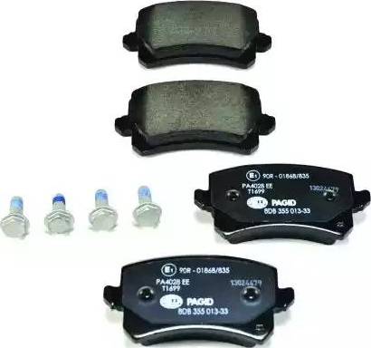 HELLA 8DB 355 013-331 - Kit de plaquettes de frein, frein à disque cwaw.fr