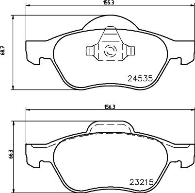 HELLA 8DB 355 013-271 - Kit de plaquettes de frein, frein à disque cwaw.fr