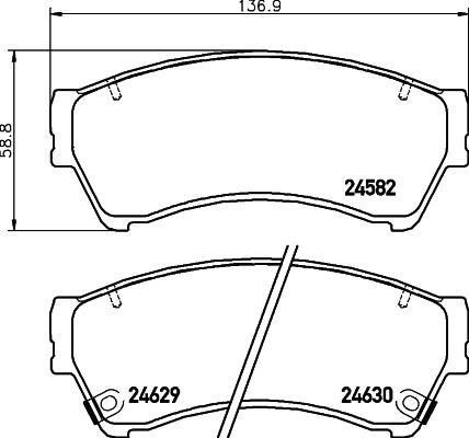 HELLA 8DB 355 013-761 - Kit de plaquettes de frein, frein à disque cwaw.fr