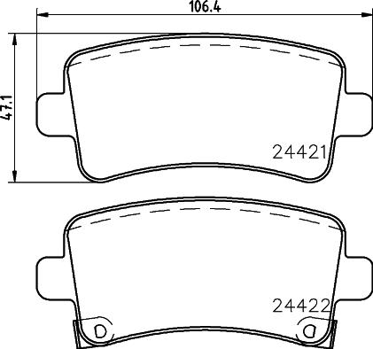 HELLA 8DB 355 012-991 - Kit de plaquettes de frein, frein à disque cwaw.fr