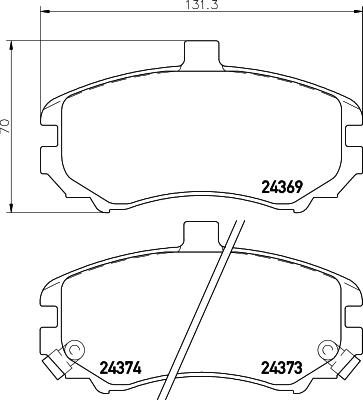 HELLA 8DB 355 012-471 - Kit de plaquettes de frein, frein à disque cwaw.fr