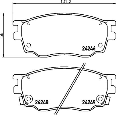 HELLA 8DB 355 012-091 - Kit de plaquettes de frein, frein à disque cwaw.fr