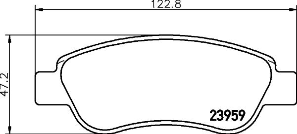 HELLA 8DB 355 012-141 - Kit de plaquettes de frein, frein à disque cwaw.fr