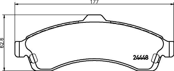 HELLA 8DB 355 012-811 - Kit de plaquettes de frein, frein à disque cwaw.fr