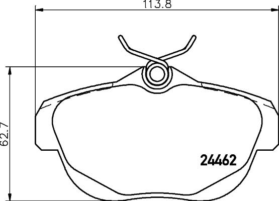 HELLA 8DB 355 012-881 - Kit de plaquettes de frein, frein à disque cwaw.fr