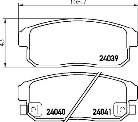 HELLA 8DB 355 012-331 - Kit de plaquettes de frein, frein à disque cwaw.fr