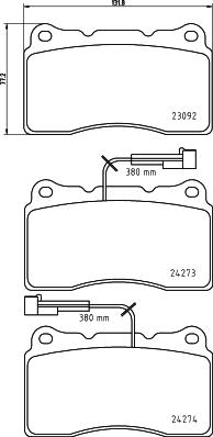 HELLA 8DB 355 012-291 - Kit de plaquettes de frein, frein à disque cwaw.fr