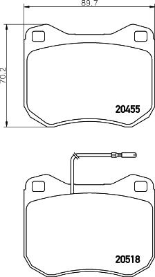 HELLA 8DB 355 017-421 - Kit de plaquettes de frein, frein à disque cwaw.fr