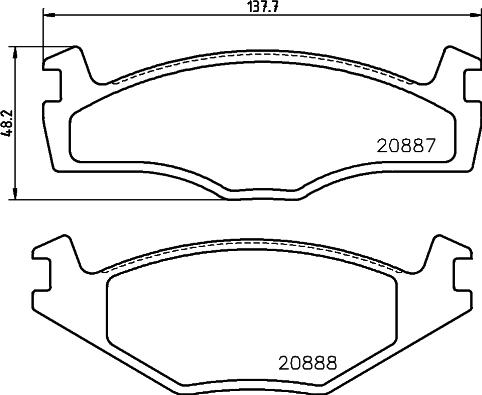 HELLA 8DB 355 017-501 - Kit de plaquettes de frein, frein à disque cwaw.fr