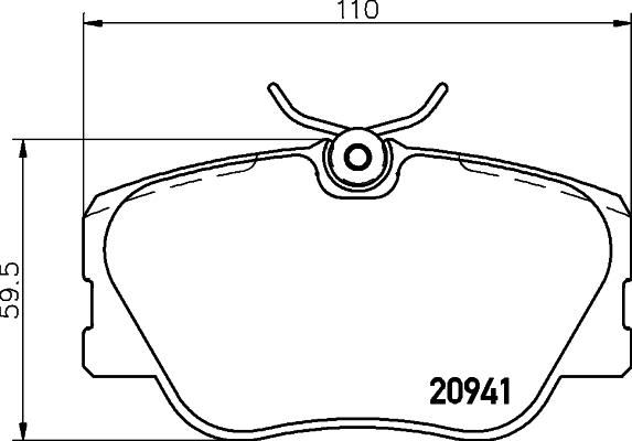 HELLA 8DB 355 017-601 - Kit de plaquettes de frein, frein à disque cwaw.fr