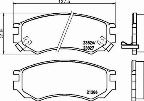 HELLA 8DB 355 017-061 - Kit de plaquettes de frein, frein à disque cwaw.fr