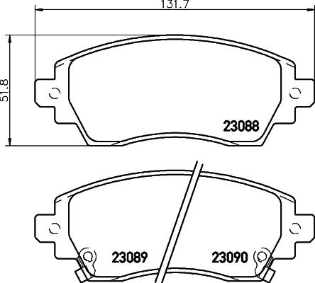 HELLA 8DB 355 017-101 - Kit de plaquettes de frein, frein à disque cwaw.fr