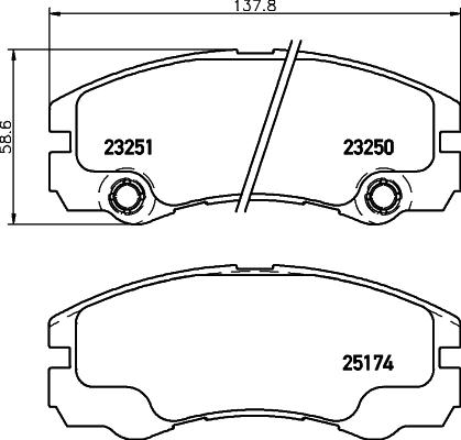 HELLA 8DB 355 017-131 - Kit de plaquettes de frein, frein à disque cwaw.fr