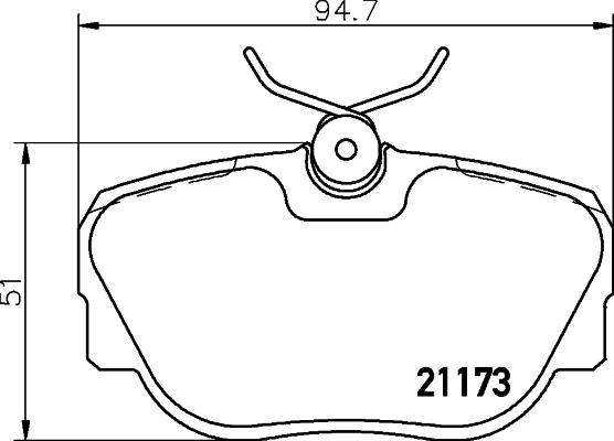 HELLA 8DB 355 017-811 - Kit de plaquettes de frein, frein à disque cwaw.fr