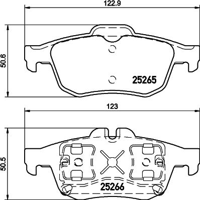 HELLA 8DB 355 017-341 - Kit de plaquettes de frein, frein à disque cwaw.fr