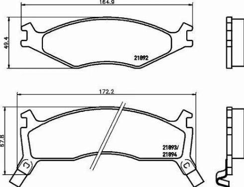 HELLA 8DB 355 017-301 - Kit de plaquettes de frein, frein à disque cwaw.fr