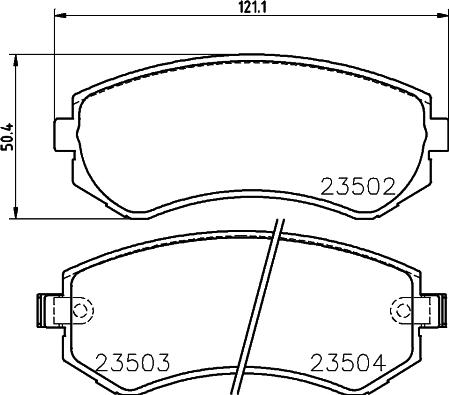 HELLA 8DB 355 017-201 - Kit de plaquettes de frein, frein à disque cwaw.fr