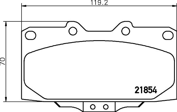 HELLA 8DB 355 017-211 - Kit de plaquettes de frein, frein à disque cwaw.fr