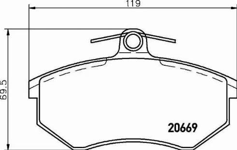 HELLA 8DB 355 021-111 - Kit de plaquettes de frein, frein à disque cwaw.fr