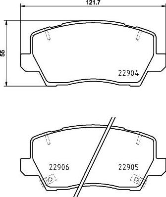 HELLA 8DB 355 039-491 - Kit de plaquettes de frein, frein à disque cwaw.fr