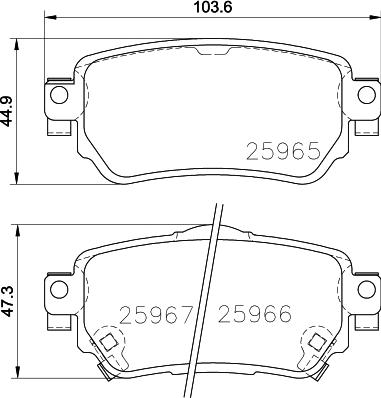 HELLA 8DB 355 039-591 - Kit de plaquettes de frein, frein à disque cwaw.fr