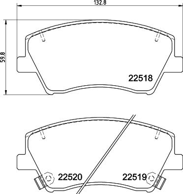 HELLA 8DB 355 039-041 - Kit de plaquettes de frein, frein à disque cwaw.fr