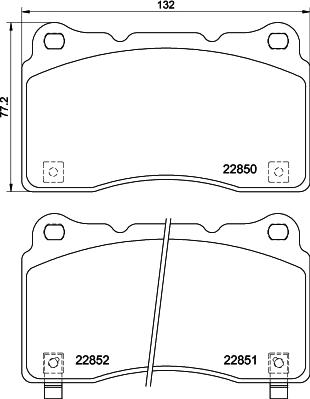 HELLA 8DB 355 039-151 - Kit de plaquettes de frein, frein à disque cwaw.fr