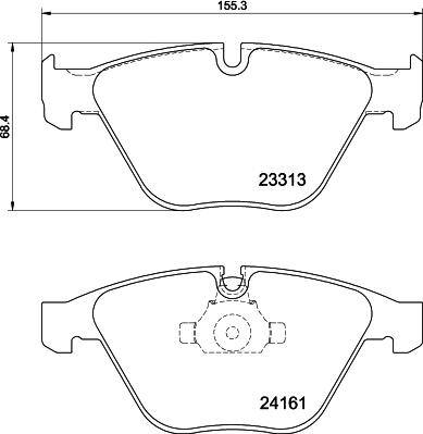 HELLA 8DB 355 039-241 - Kit de plaquettes de frein, frein à disque cwaw.fr