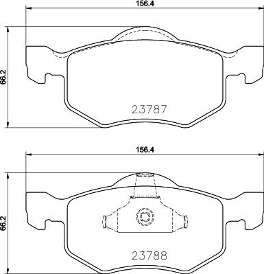 HELLA 8DB 355 039-271 - Kit de plaquettes de frein, frein à disque cwaw.fr