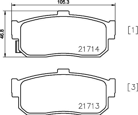 HELLA 8DB 355 036-591 - Kit de plaquettes de frein, frein à disque cwaw.fr