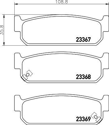 HELLA 8DB 355 036-621 - Kit de plaquettes de frein, frein à disque cwaw.fr