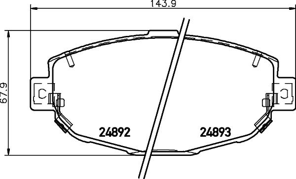 HELLA 8DB 355 036-801 - Kit de plaquettes de frein, frein à disque cwaw.fr