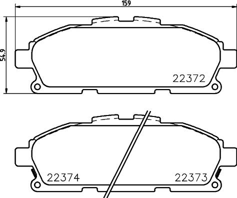 HELLA 8DB 355 036-731 - Kit de plaquettes de frein, frein à disque cwaw.fr